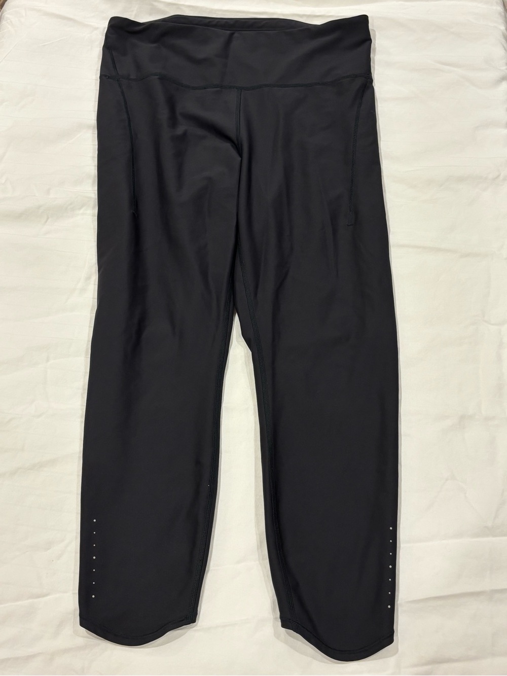 Athleta Black womens pace setter 7/8th XL legging yoga pants w/ Dots